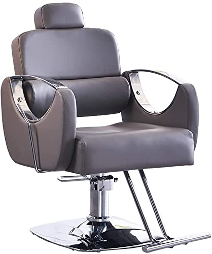 Salon Recliner Barber Chair Hydraulic Reclining Salon Chair Styling Chair for Salon Equipment Tattoo Chair Tattoo Chair for Salon Beauty Equipment (Color : Black 2) (Gray 2)