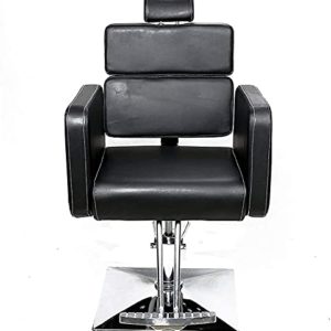 Silla de barbero reclinable hidráulica multiusos, silla de barbero Silla elevadora giratoria para peluquería Silla hidráulica para equipos de peluquería Diseño ergonómico, equipo de champú para spa d