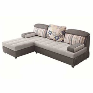 Corner Lounge/Sofa Bed Reversible Sectional L Shaped Sofabed with Storage Modern Extra Comfort Sofa Couch Sleeper for Living Room or Bedroom C (B)