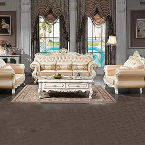 WSN Rinconera sofá,Sofá reclinable Moderno del sofá Cama del futón Convertible de la imitación de Cuero con/piernas del Metal